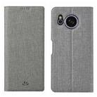 For Sharp Aquos Sense8 ViLi DMX Series Shockproof TPU + PU Leather Magnetic Attraction Horizontal Flip Case(Grey) - 1