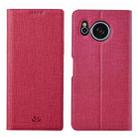 For Sharp Aquos Sense8 ViLi DMX Series Shockproof TPU + PU Leather Magnetic Attraction Horizontal Flip Case(Rose Red) - 1