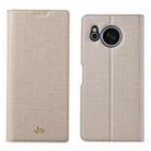 For Sharp Aquos Sense8 ViLi DMX Series Shockproof TPU + PU Leather Magnetic Attraction Horizontal Flip Case(Gold) - 1