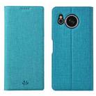 For Sharp Aquos Sense8 ViLi DMX Series Shockproof TPU + PU Leather Magnetic Attraction Horizontal Flip Case(Blue) - 1