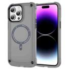 For iPhone 14 Pro Skin Feel TPU + PC MagSafe Magnetic Phone Case(Transparent Black) - 1