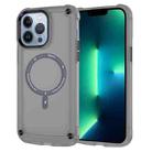 For iPhone 13 Pro Max Skin Feel TPU + PC MagSafe Magnetic Phone Case(Transparent Black) - 1
