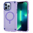For iPhone 13 Pro Max Skin Feel TPU + PC MagSafe Magnetic Phone Case(Transparent Purple) - 1
