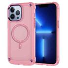 For iPhone 13 Pro Skin Feel TPU + PC MagSafe Magnetic Phone Case(Transparent Pink) - 1
