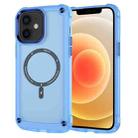 For iPhone 12 / 12 Pro Skin Feel TPU + PC MagSafe Magnetic Phone Case(Transparent Blue) - 1