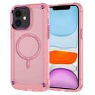 For iPhone 11 Skin Feel TPU + PC MagSafe Magnetic Phone Case(Transparent Pink) - 1