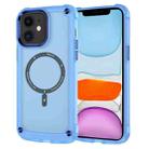 For iPhone 11 Skin Feel TPU + PC MagSafe Magnetic Phone Case(Transparent Blue) - 1