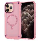 For iPhone 11 Pro Skin Feel TPU + PC MagSafe Magnetic Phone Case(Transparent Pink) - 1