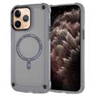 For iPhone 11 Pro Skin Feel TPU + PC MagSafe Magnetic Phone Case(Transparent Black) - 1