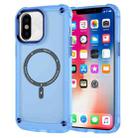 For iPhone X / XS Skin Feel TPU + PC MagSafe Magnetic Phone Case(Transparent Blue) - 1