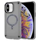 For iPhone XS Max Skin Feel TPU + PC MagSafe Magnetic Phone Case(Transparent Black) - 1