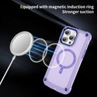 For iPhone 16 Pro Max Skin Feel TPU + PC MagSafe Magnetic Phone Case(Transparent Purple) - 3