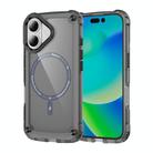 For iPhone 16 Plus Skin Feel TPU + PC MagSafe Magnetic Phone Case(Transparent Black) - 1