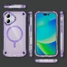 For iPhone 16 Skin Feel TPU + PC MagSafe Magnetic Phone Case(Transparent Purple) - 2