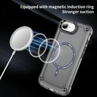 For iPhone 16e Skin Feel TPU + PC MagSafe Magnetic Phone Case(Transparent Black) - 3