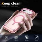 For iPhone 17 Air Skin Feel TPU + PC MagSafe Magnetic Phone Case(Transparent Pink) - 3