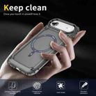 For iPhone 17 Air Skin Feel TPU + PC MagSafe Magnetic Phone Case(Transparent Black) - 3