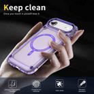 For iPhone 17 Air Skin Feel TPU + PC MagSafe Magnetic Phone Case(Transparent Purple) - 3