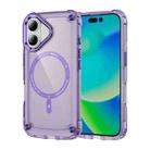 For iPhone 17 Skin Feel TPU + PC MagSafe Magnetic Phone Case(Transparent Purple) - 1