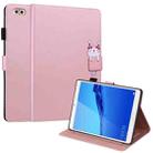 For Huawei MediaPad C5 8.0 2020 Cartoon Buckle Leather Tablet Case(Rose Gold) - 1