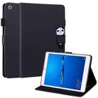 For Huawei MediaPad C5 10.1 Cartoon Buckle Leather Tablet Case(Black) - 1