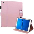 For Huawei MediaPad C5 10.1 Cartoon Buckle Leather Tablet Case(Rose Gold) - 1