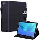 For Huawei MediaPad M5 10.8 Cartoon Buckle Leather Tablet Case(Black) - 1