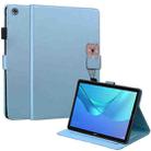 For Huawei MediaPad M5 10.8 Cartoon Buckle Leather Tablet Case(Blue) - 1
