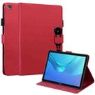 For Huawei MediaPad M5 10.8 Cartoon Buckle Leather Tablet Case(Red) - 1