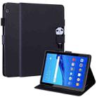 For Huawei MediaPad T5 Cartoon Buckle Leather Tablet Case(Black) - 1