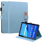 For Huawei MediaPad T5 Cartoon Buckle Leather Tablet Case(Blue) - 1