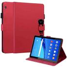 For Huawei MediaPad T5 Cartoon Buckle Leather Tablet Case(Red) - 1