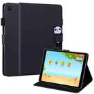 For Huawei MatePad T8 Cartoon Buckle Leather Tablet Case(Black) - 1