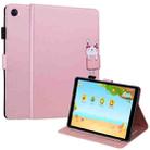 For Huawei MatePad T8 Cartoon Buckle Leather Tablet Case(Rose Gold) - 1