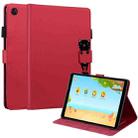 For Huawei MatePad T8 Cartoon Buckle Leather Tablet Case(Red) - 1