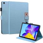 For Huawei Tablet Enjoy 2 /Honor Pad 6 Cartoon Buckle Leather Tablet Case(Blue) - 1