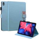 For Lenovo Tab P11 Cartoon Buckle Leather Tablet Case(Blue) - 1