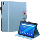 For Lenovo Tab E10 HD TB-X104 Cartoon Buckle Leather Tablet Case(Blue) - 1