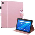 For Lenovo Tab E10 HD TB-X104 Cartoon Buckle Leather Tablet Case(Rose Gold) - 1