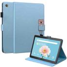 For Lenovo Tab M10 HD 10.1 Cartoon Buckle Leather Tablet Case(Blue) - 1