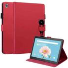 For Lenovo Tab M10 HD 10.1 Cartoon Buckle Leather Tablet Case(Red) - 1