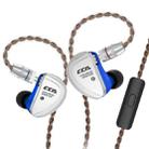 CCA CCA-C16 3.5mm Gold Plated Plug 16 Units Balanced Armature Wire-controlled In-ear Earphone, Type:with Mic(White) - 1