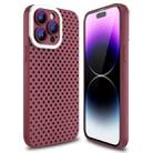 For iPhone 14 Pro Max Hollow Heat Dissipation TPU Phone Case(Rose Red) - 1