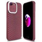 For iPhone SE 2022 / 2020 / 8 / 7 Hollow Heat Dissipation TPU Phone Case(Rose Red) - 1