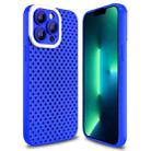 For iPhone 13 Pro Max Hollow Heat Dissipation TPU Phone Case(Blue) - 1