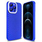 For iPhone 12 Pro Max Hollow Heat Dissipation TPU Phone Case(Blue) - 1