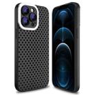 For iPhone 12 Pro Hollow Heat Dissipation TPU Phone Case(Black) - 1