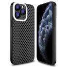 For iPhone 11 Pro Max Hollow Heat Dissipation TPU Phone Case(Black) - 1