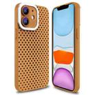 For iPhone 11 Hollow Heat Dissipation TPU Phone Case(Brown) - 1