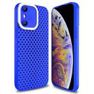 For iPhone X / XS Hollow Heat Dissipation TPU Phone Case(Blue) - 1